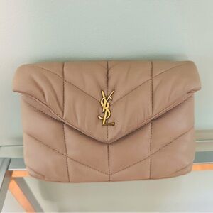 Authentic YSL Lou Puffer Pouch